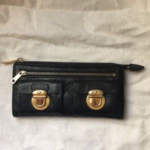 Marc Jacobs Authentic double pocket black wallet